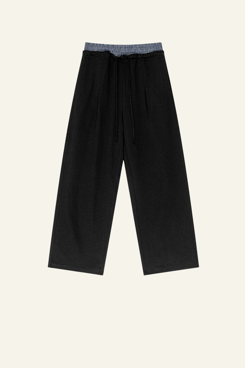 Women's Double-Waistband Straight Leg pants.