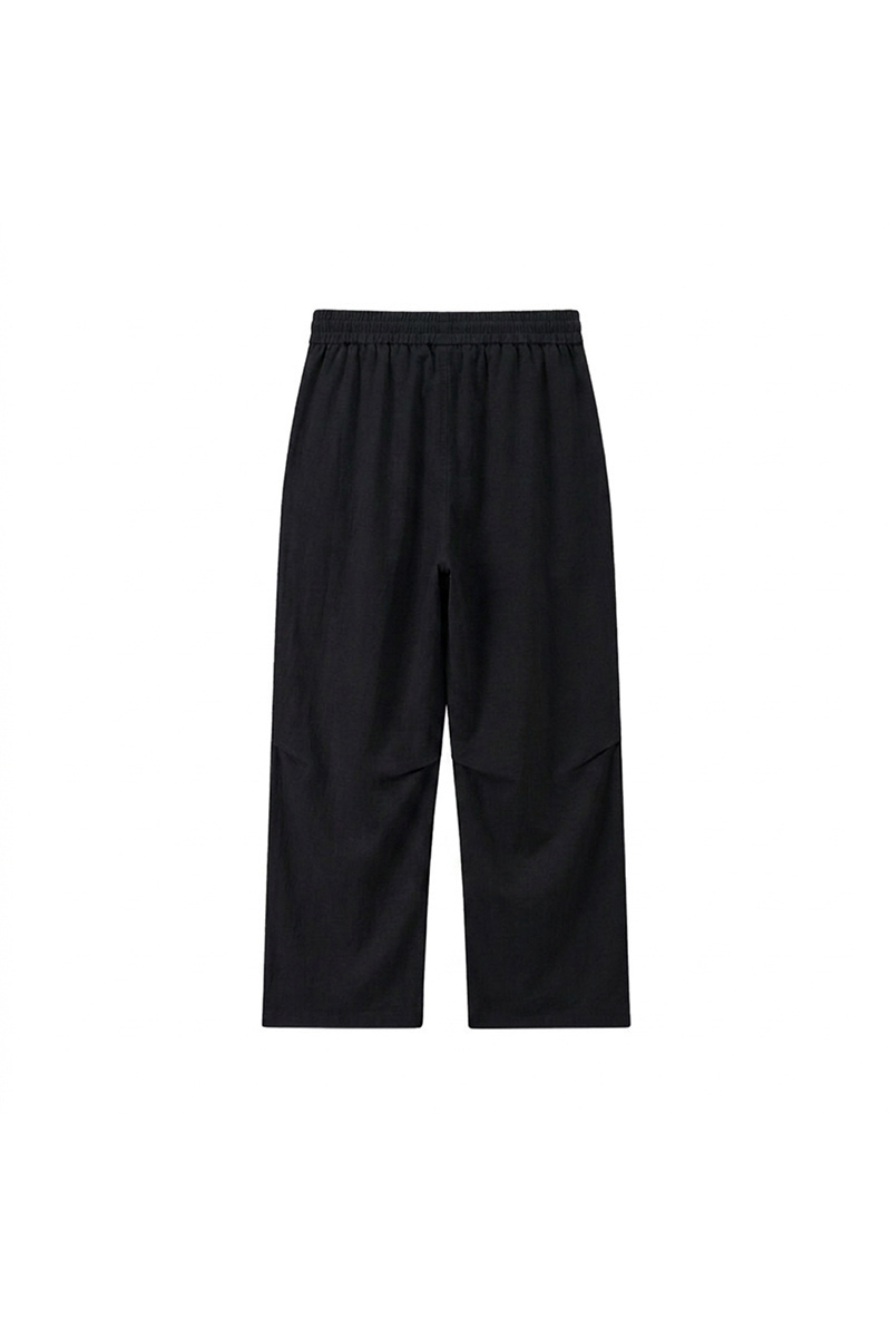 Men's Summer Lyocell-Linen Elastic-Waist Wide-Leg Pants