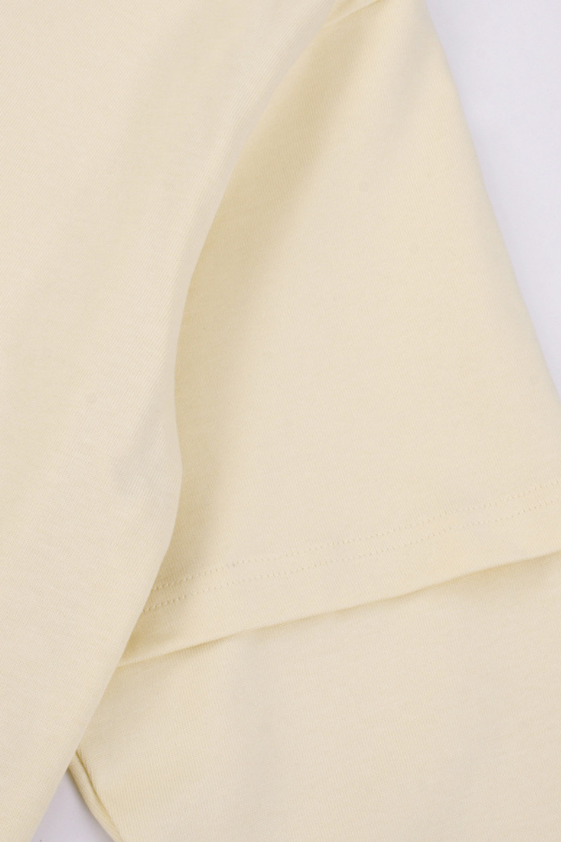 Men's Spring Summer 305g Heavy Cotton Mock Layer Long Sleeve