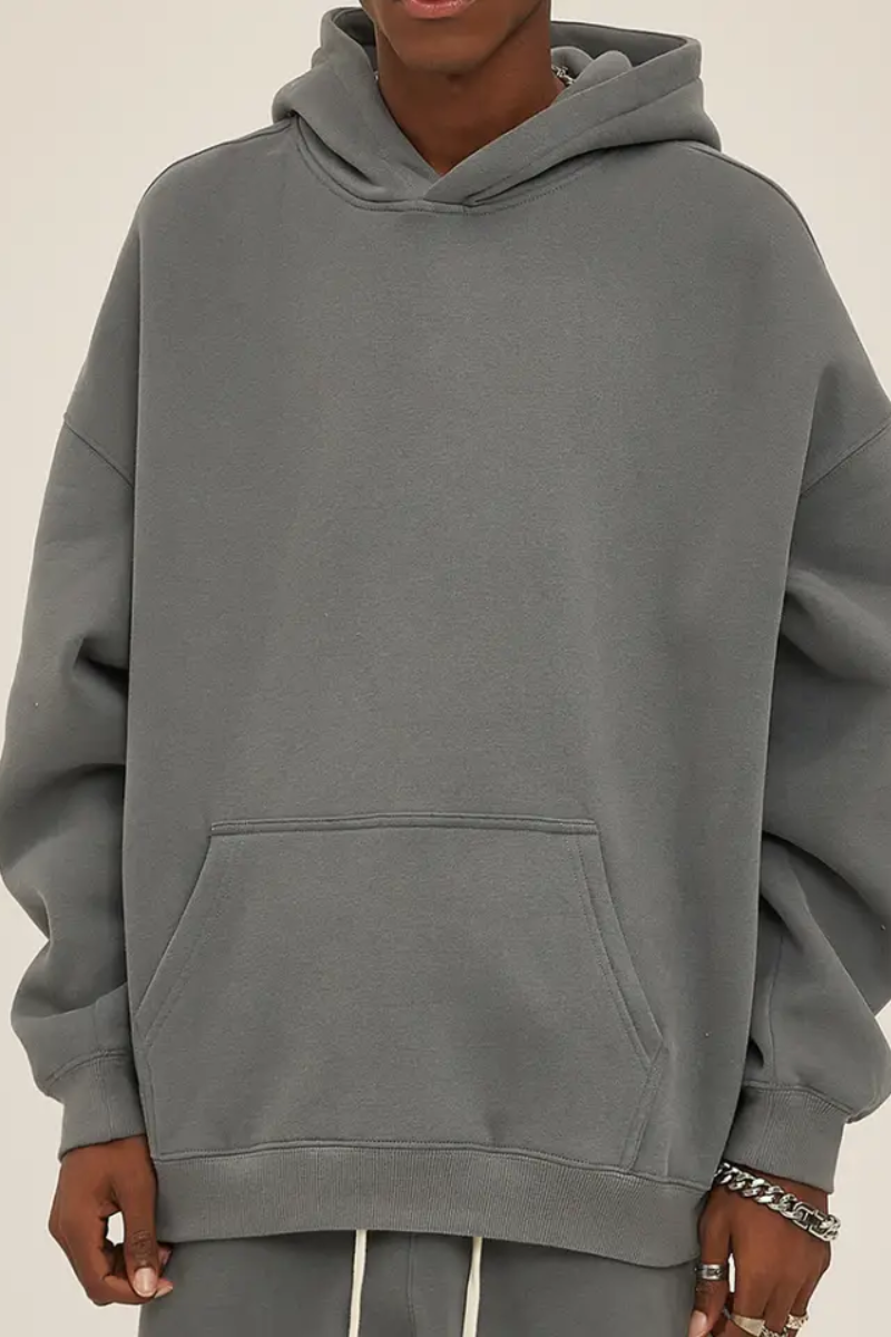 Men's 350G Heavyweight Large Pocket Hoodie Sweatshirts