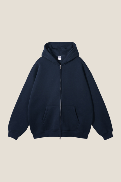 Men's Streetwear 350G Heavyweight Full Zipper Hooded Jacket