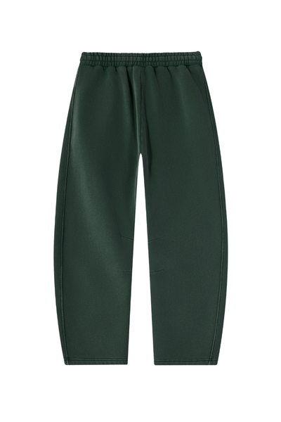 Unisex Fall Clothing Fleece-Lined Curved Wide-Leg Pants