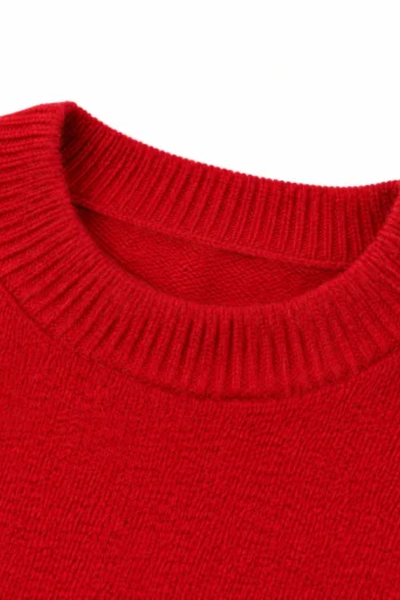 Women Fall Clothing Soft Christmas 3D Santa Cropped Sweater