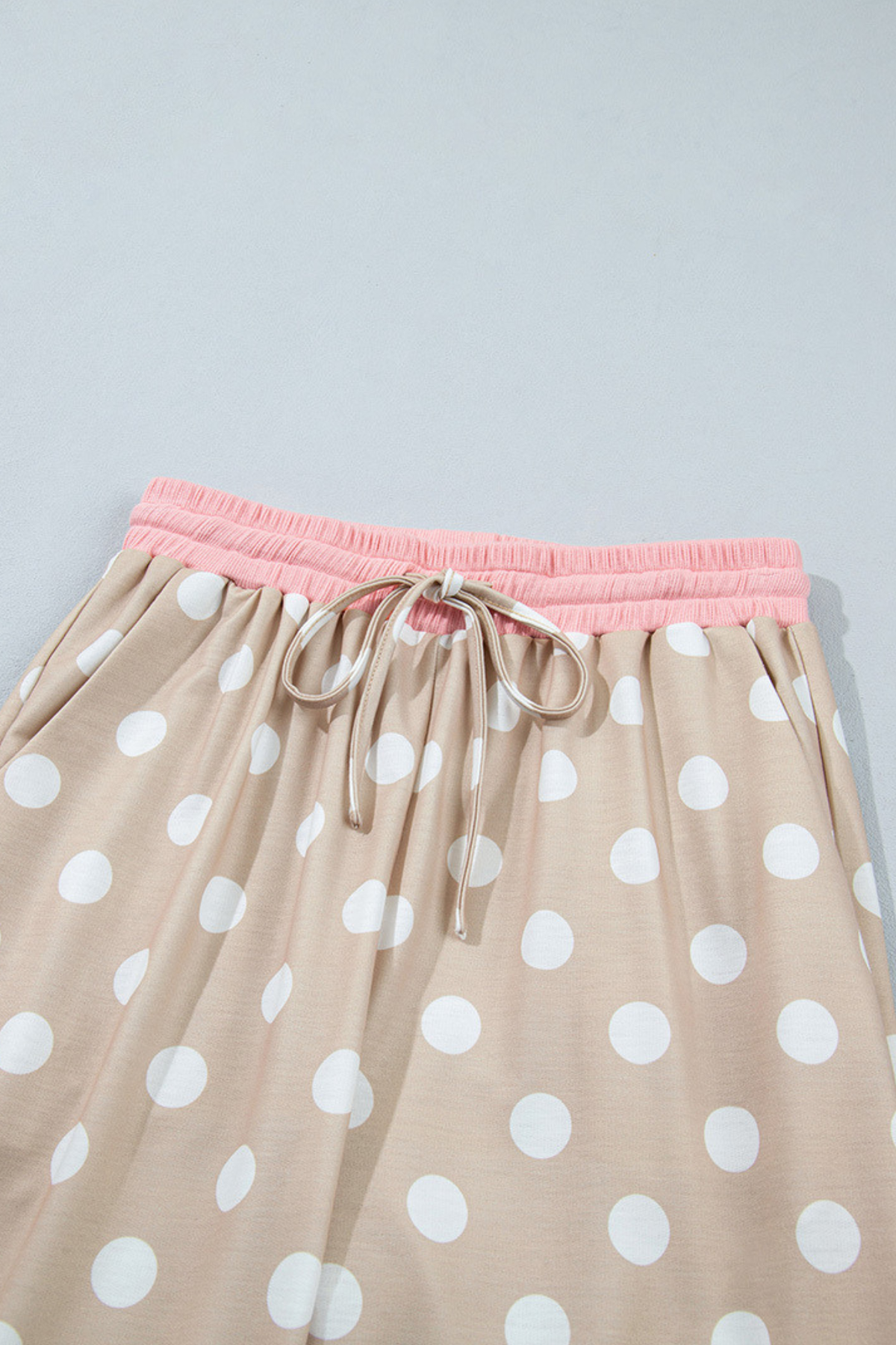 Women's Fall Polka Dot Colorblock Multi-Pocket 2 Piece Set