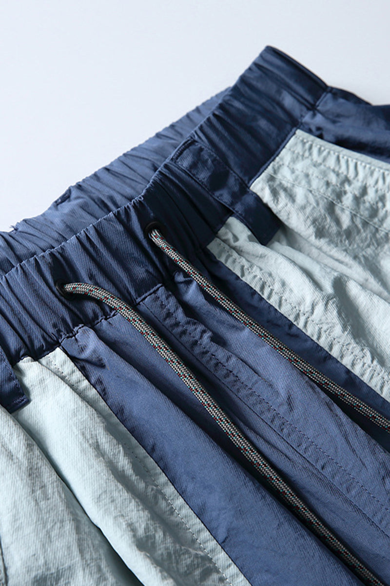 Unisex Spring Color Block Quick Dry Outdoor Cargo Pants