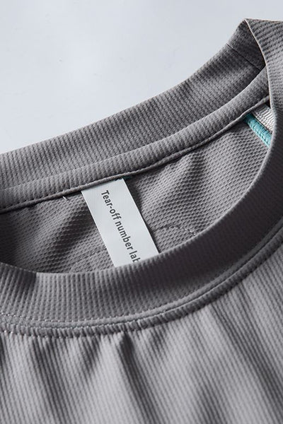 Men Fall Contrast Stitch Crew Neck Long Sleeve Top
