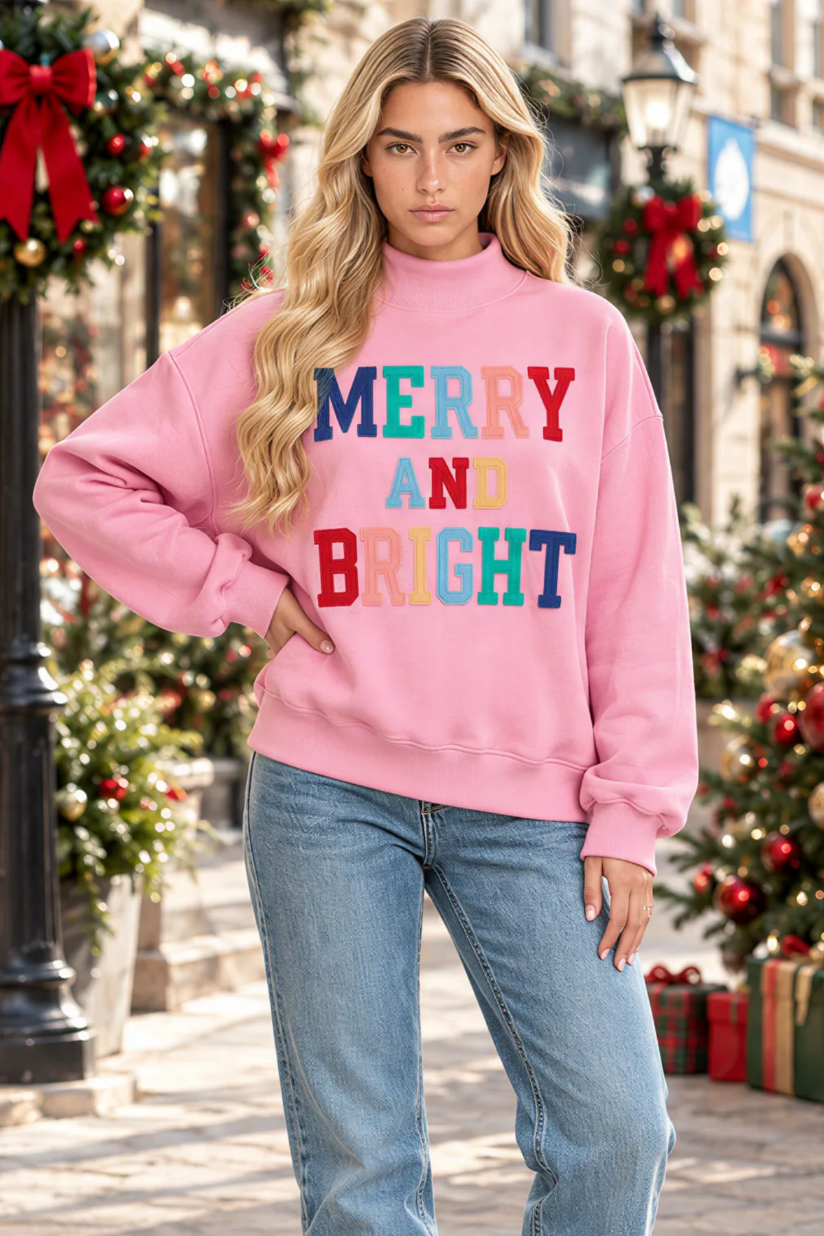 Women's Fall Christmas Loose Letter Print Sweatshirt