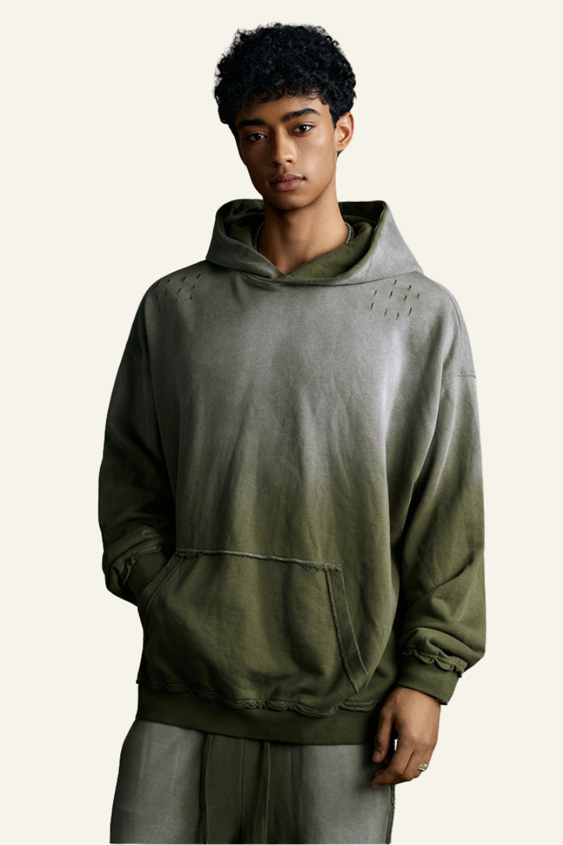 Men's Cotton Gradient Color Hoodie