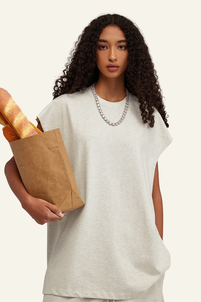 Women's Streetwear Heavyweight Cotton Sleeveless Top