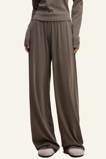 Women's Casual Drape-Style Straight-Leg Pants.
