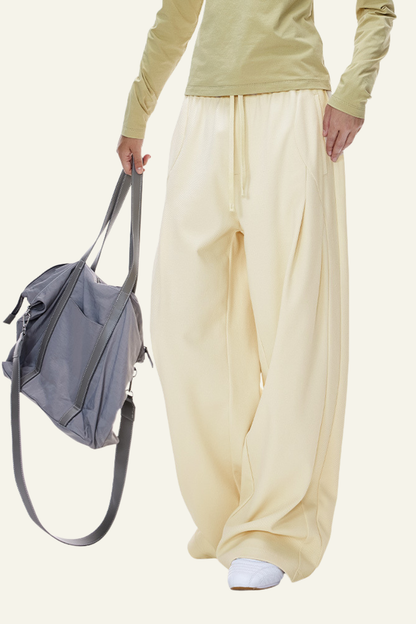 Women's Streetwear Twill Wide Leg Pants