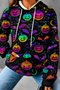 Black Colorful Pumpkin And Bat