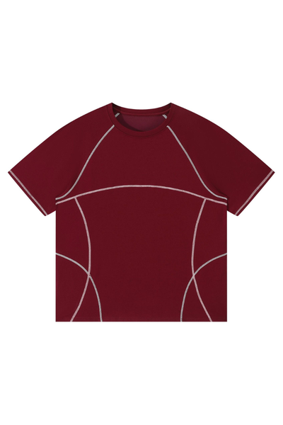 Men's Summer Raglan Contrast Quick-Dry Athletic T-Shirt