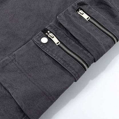 Men's Spring Multi-Pocket Tech Cargo Wide-Leg Pants