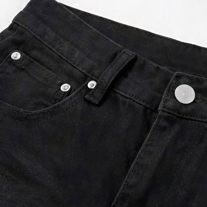 Men's Spring White Slim Flare Denim Jeans
