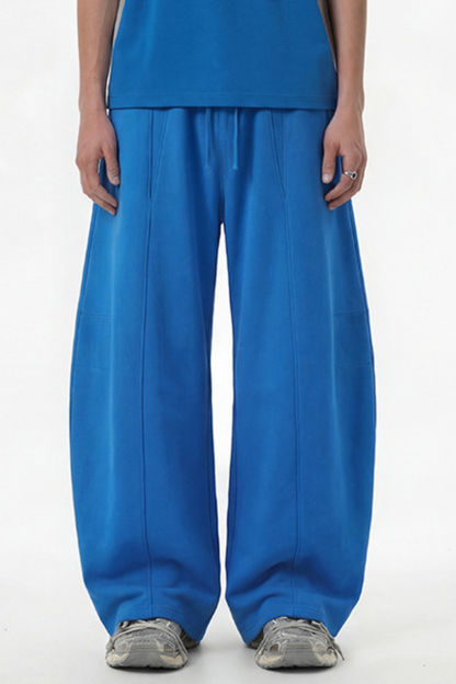 Men's Spring 390g Patchwork Pleated Curved Wide Pants