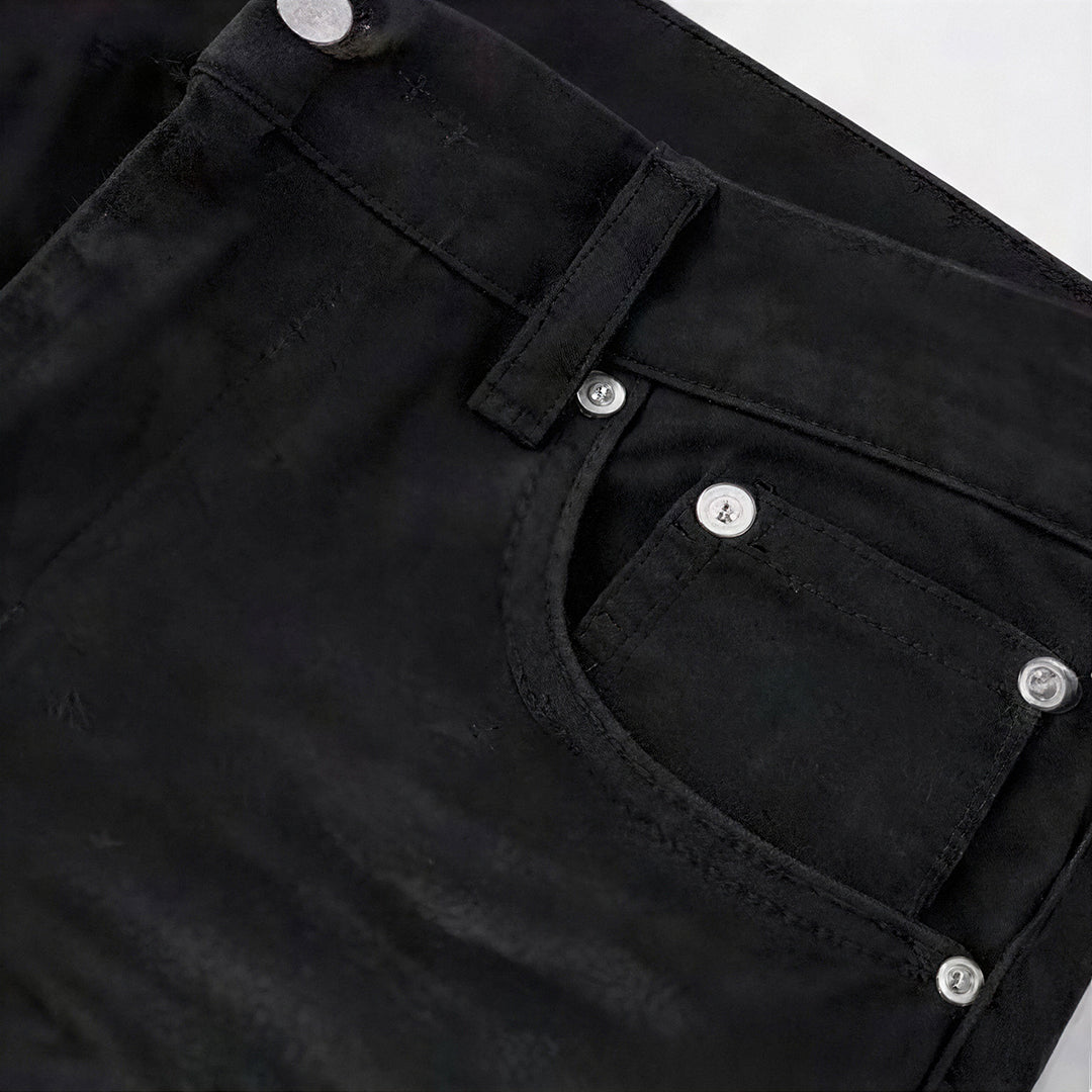 Men's Spring White Slim Flare Denim Jeans