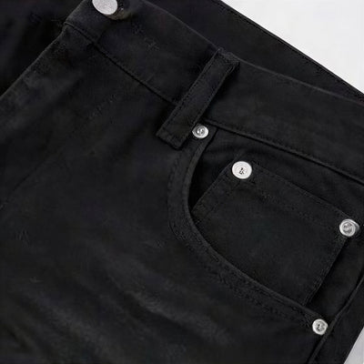 Men's Spring White Slim Flare Denim Jeans