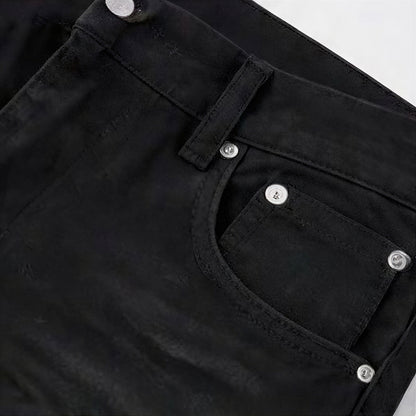 Men's Spring White Slim Flare Denim Jeans