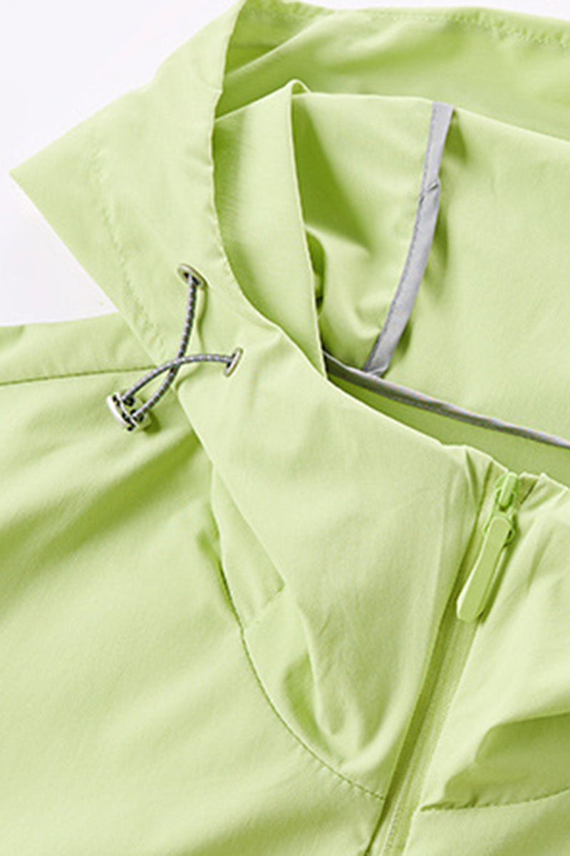 Men's Spring Colorblock Lightweight Outdoor Hooded Jacket