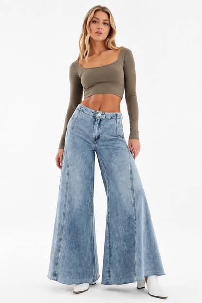 Women's High Waist Wide Leg Jeans