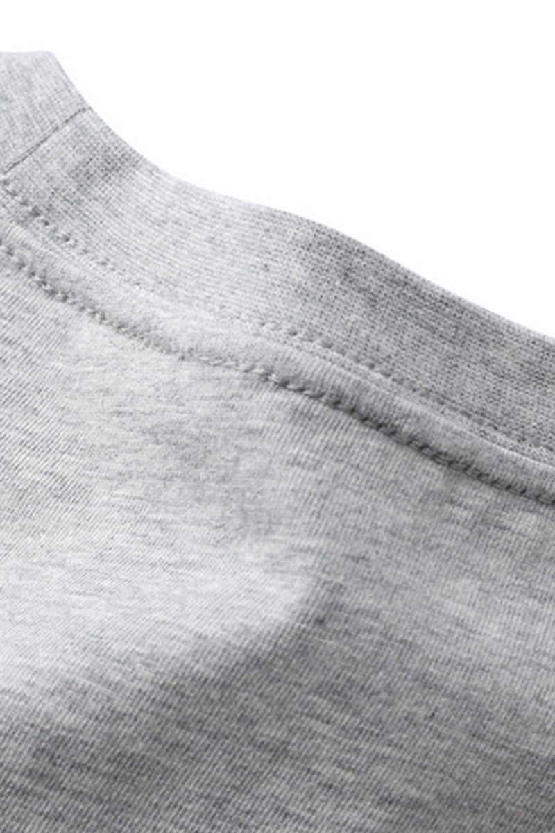 Men's Fall Combed Cotton Solid Crewneck Long-Sleeve T-Shirt