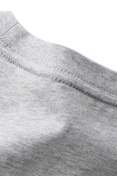 Men's Fall Combed Cotton Solid Crewneck Long-Sleeve T-Shirt