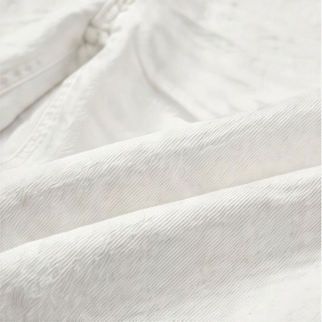 Men's Spring White Slim Flare Denim Jeans