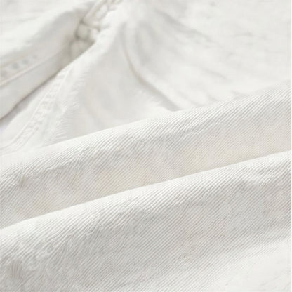Men's Spring White Slim Flare Denim Jeans