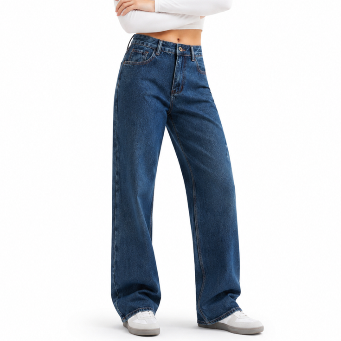 Women's High Waist Straight Leg Jeans