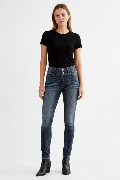 Women's Wash High Waist Stretch Skinny Jeans
