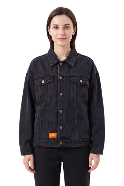 Women's Letter Embroidery  Relaxed Denim Jacket
