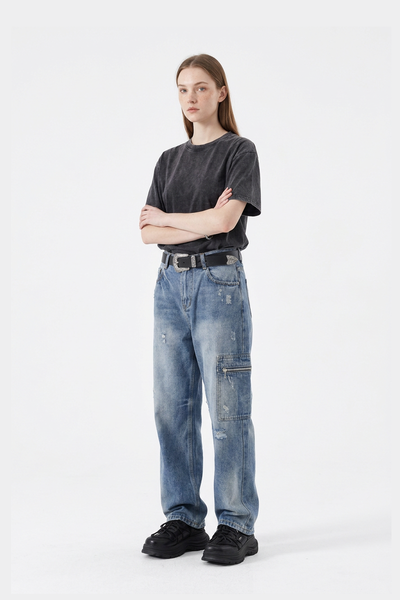 Women's High Waist Straight Leg Jeans