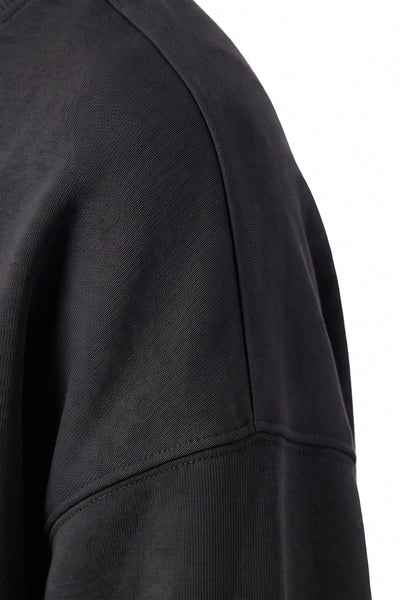 Unisex Fall Clothing Fleece Mock Neck Side Slit Sweatshirt