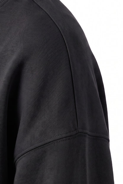Unisex Fall Fleece Mock Neck Side Slit Sweatshirt