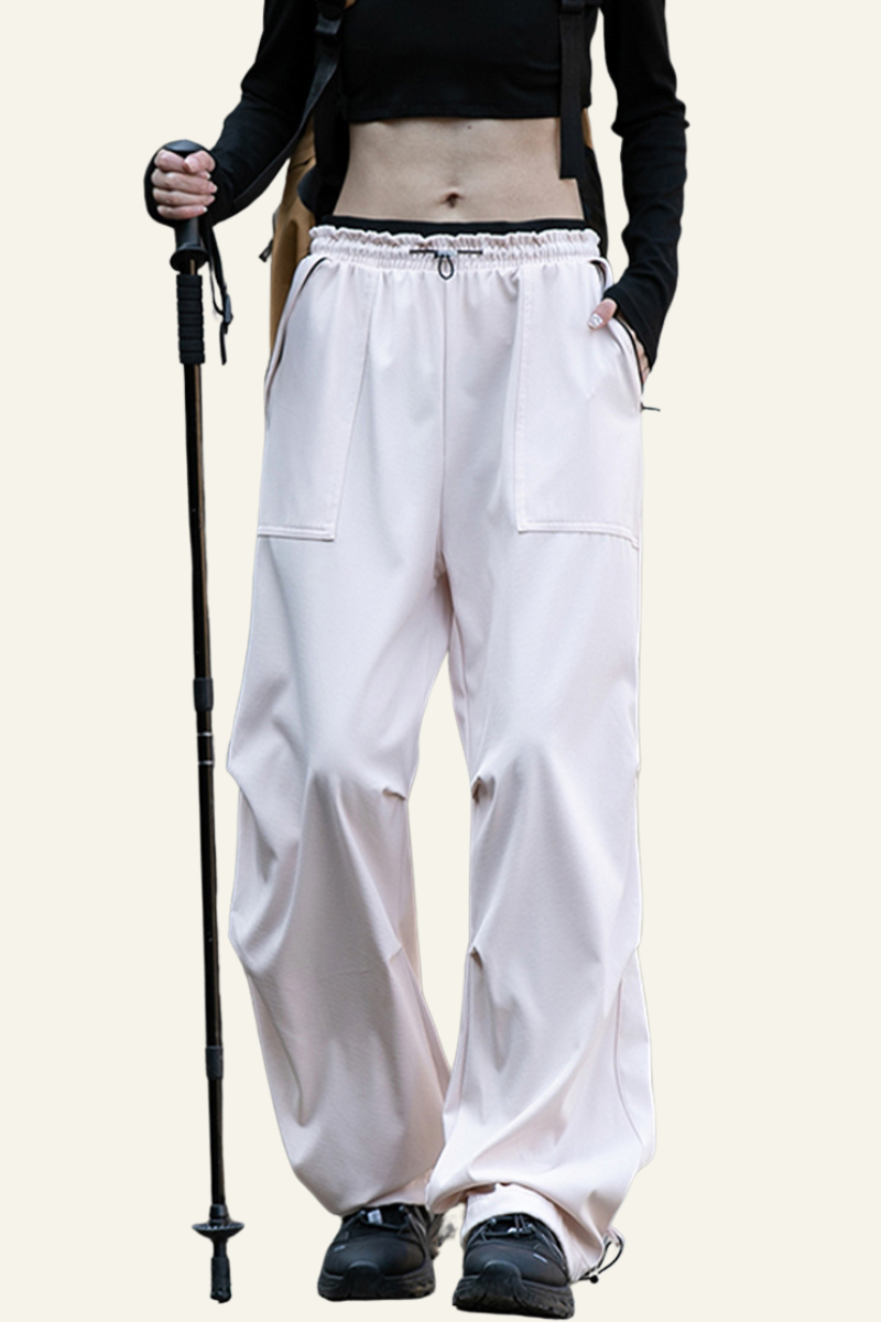 Women's Water-Resistant Breathable Pleated Lightweight Cargo Pants