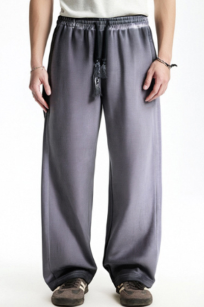 Women Fall Washed Gradient Wide Leg Sweatpants