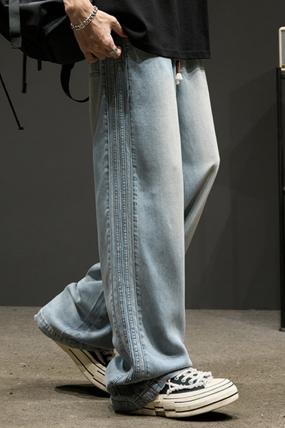 Men's Summer Lightweight Wide Leg Tencel Cargo Pants