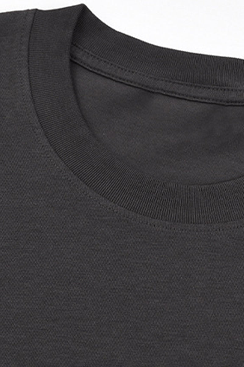 Men's Summer Casual Cotton Drop-Shoulder Loose-Fit T-Shirt