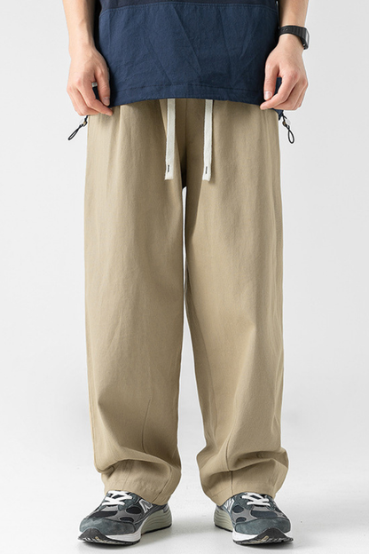 Men's Spring Japan Draped Double Pleated Fleece Pants