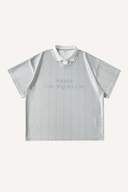 Men's Spring Summer Retro Acetate Stripe Colorblock Polo