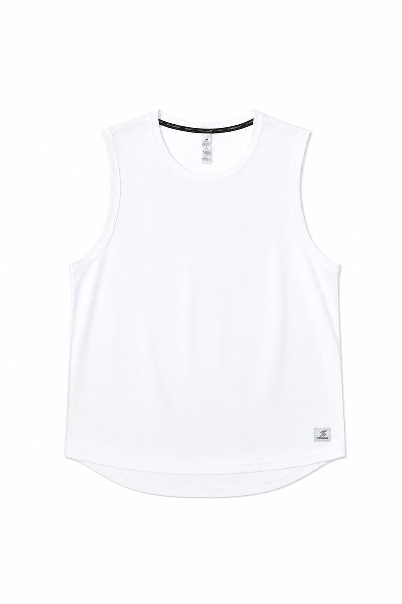 Men's Summer Heather Curved-Hem Breathable Workout Tank Top