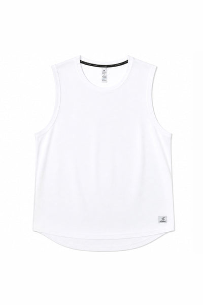 Men's Summer Heather Curved-Hem Breathable Workout Tank Top