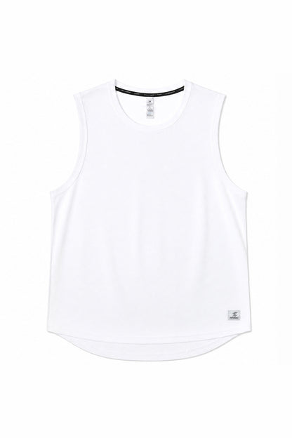 Men's Summer Heather Curved-Hem Breathable Workout Tank Top