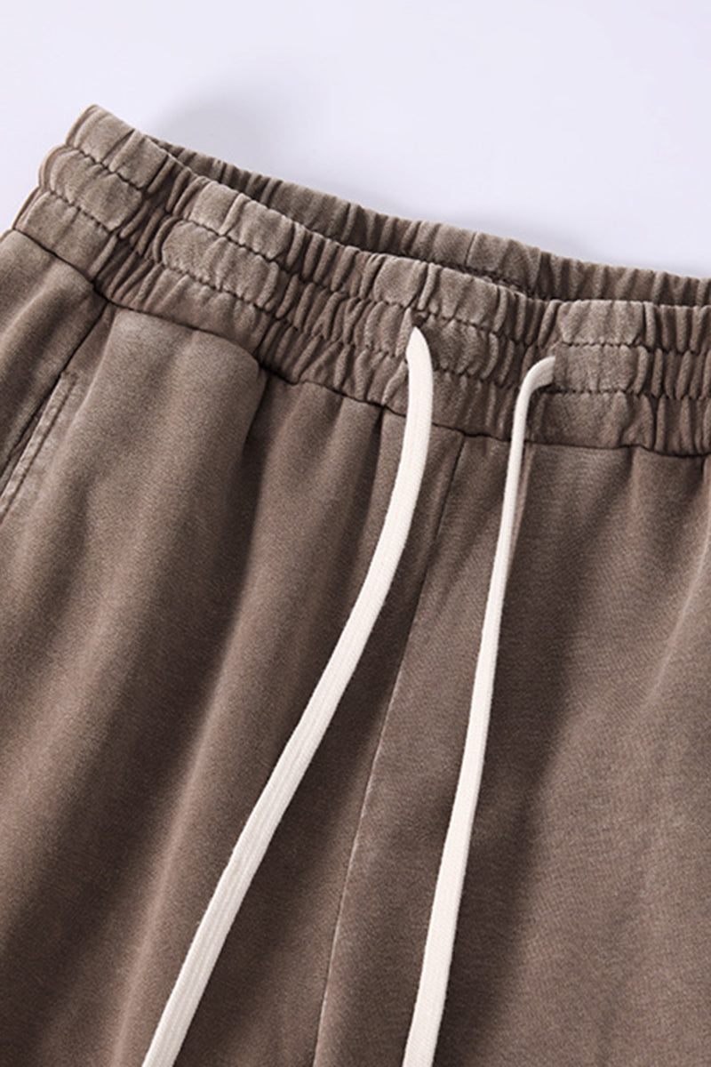 Men's Summer Vintage Washed Cotton Drawstring Cargo Pants