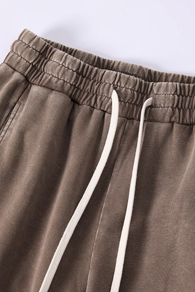 Men's Summer Vintage Washed Cotton Drawstring Cargo Pants