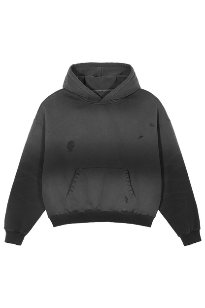 Men's Vintage Gradient Destroyed-Detail Hoodie