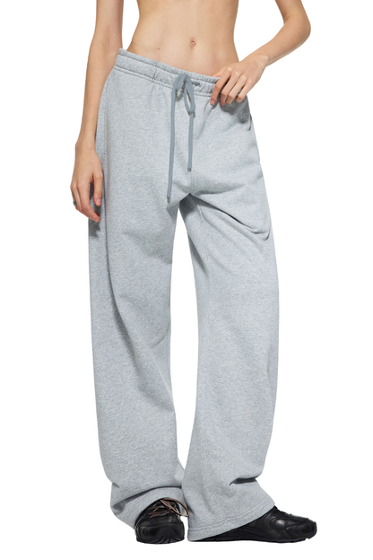 Unisex Summer 450g Elastic Drawstring Straight Pants