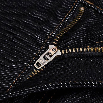 Men's Spring Contrast Stitch Wide-Leg Denim Jeans