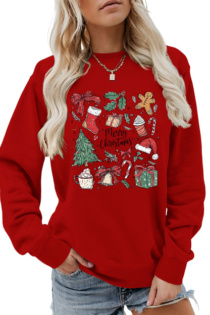 Women Winter Merry Christmas Gift Graphic Sweatshirt
